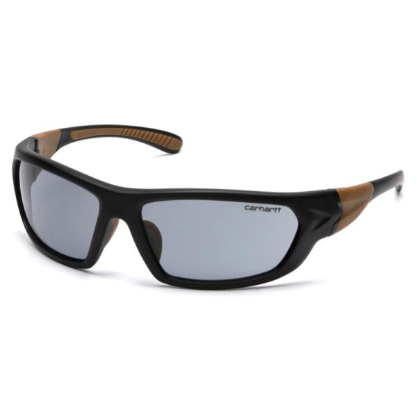 Pyramex Carbondale Heavy Duty Shooting Glasses Black and Tan with Grey Lens - Precision Shot Firearms