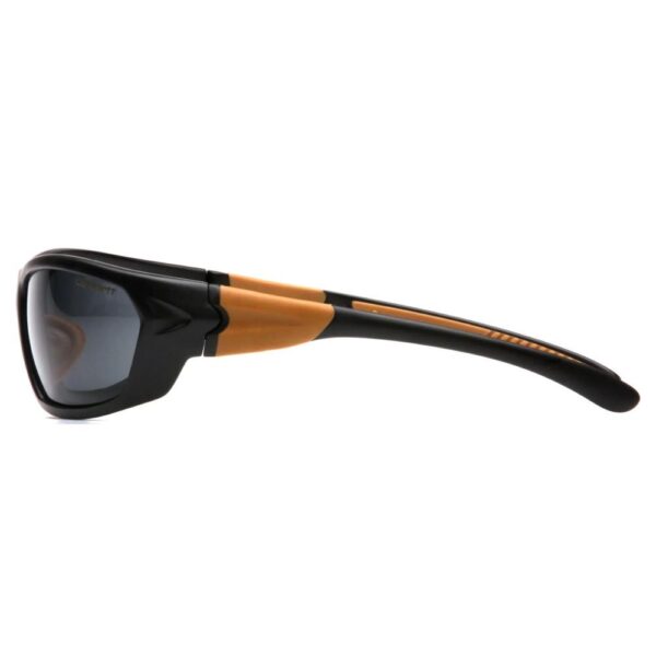 Pyramex Carbondale Heavy Duty Shooting Glasses Black and Tan with Grey Lens - Precision Shot Firearms