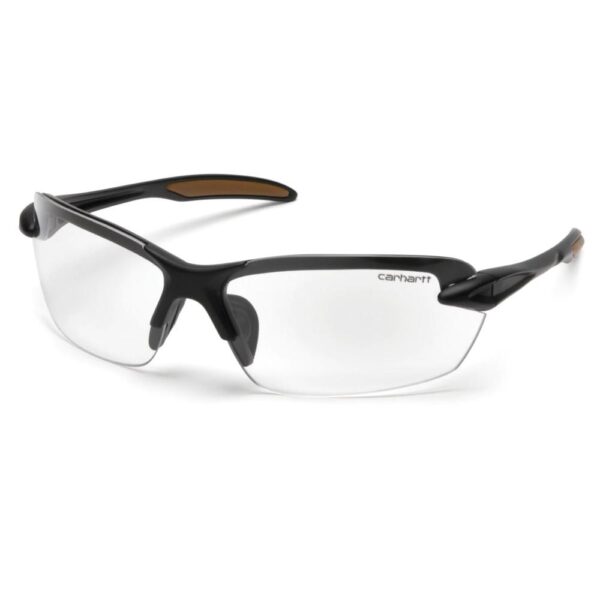 Pyramex Carhartt Spokane Shooting Glasses Black with Clear Lens - Precision Shot Firearms