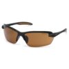 Pyramex Spokane Shooting Glasses Black with Sandstone Bronze Lens - Precision Shot Firearms