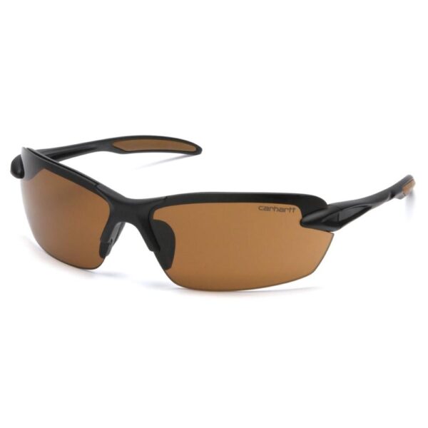 Pyramex Spokane Shooting Glasses Black with Sandstone Bronze Lens - Precision Shot Firearms