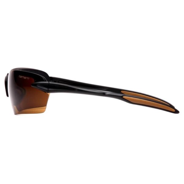 Pyramex Spokane Shooting Glasses Black with Sandstone Bronze Lens - Precision Shot Firearms