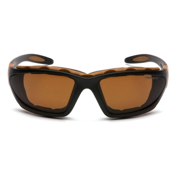 Pyramex Carhartt Carthage Shooting Glasses Black and Tan with Bronze Anti-Fog Lens - Precision Shot Firearms