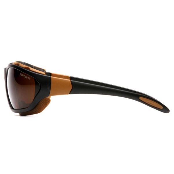 Pyramex Carhartt Carthage Shooting Glasses Black and Tan with Bronze Anti-Fog Lens - Precision Shot Firearms