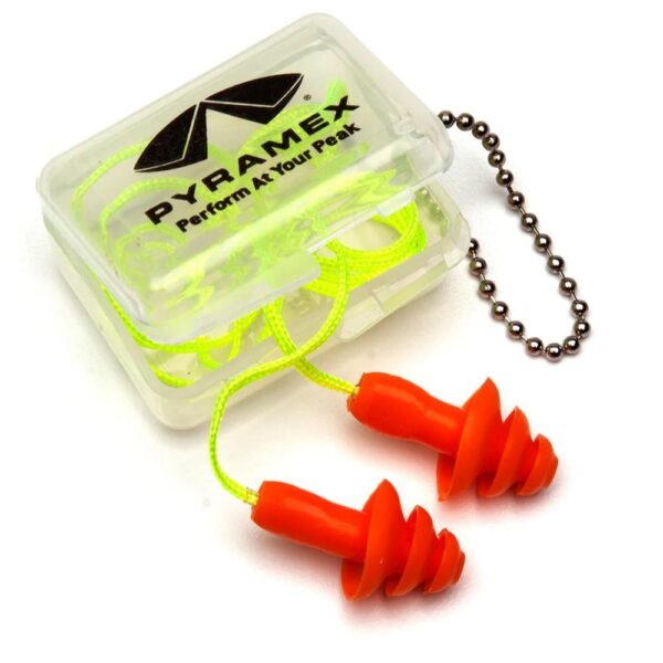 Pyramex Reusable Earplugs in Plastic Case 25dB Orange 1/pair - Precision Shot Firearms