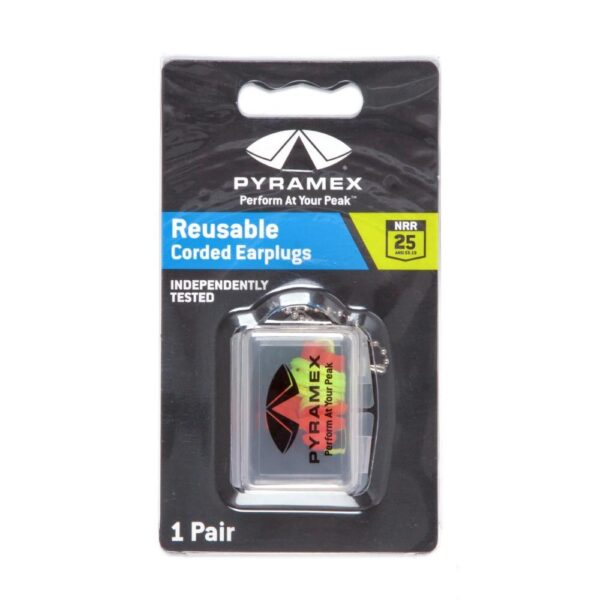 Pyramex Reusable Earplugs in Plastic Case 25dB Orange 1/pair - Precision Shot Firearms