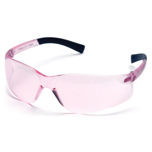 Pyramex Clear Mini Ztek Safety Glasses Pink with DP1000 32dB Earplugs - Precision Shot Firearms