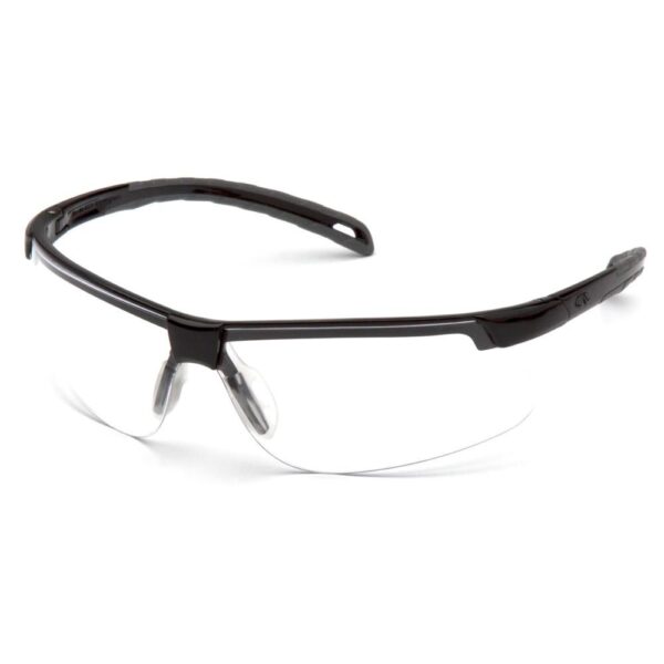 Pyramex Ever-Lite Shooting Glasses Black with Clear Lens - Precision Shot Firearms