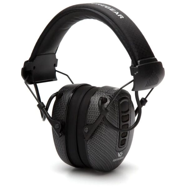 Pyramex Clandestine Electronic Earmuff 24dB Black Graphite Pattern - Precision Shot Firearms