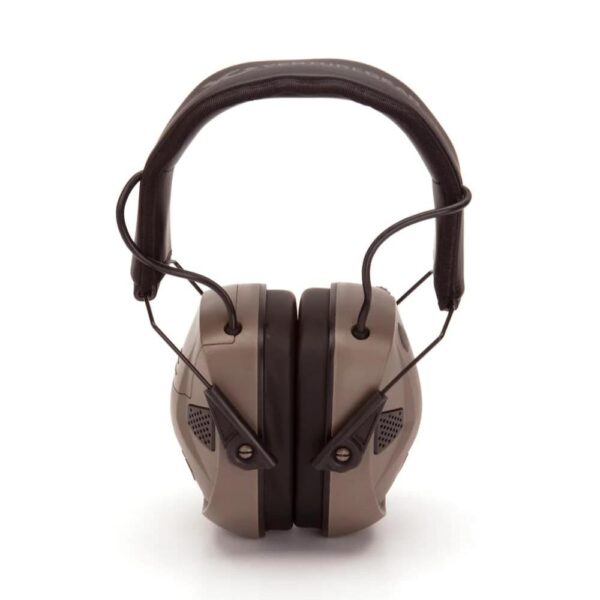 Pyramex Amp BT Electronic Earmuff 26dB Tan with Bluetooth - Precision Shot Firearms