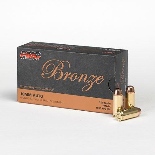 PMC Bronze Handgun Ammunition 10mm Auto 200 gr. FMJ 1050 fps 50/ct - Precision Shot Firearms