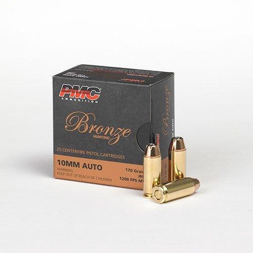 PMC Bronze Handgun Ammunition 10mm Auto 170 gr JHP 1200 fps 25/ct - Precision Shot Firearms