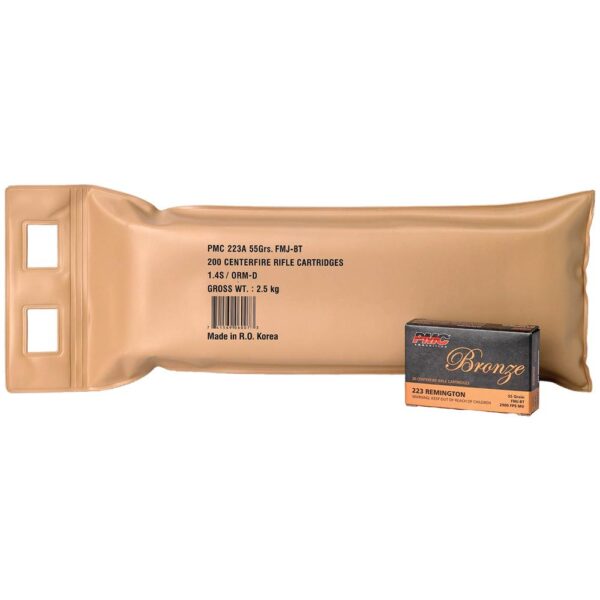 PMC Bronze Battle Pack Rifle Ammunition .223 Rem 55 gr FMJ 2900 fps 200ct - Precision Shot Firearms