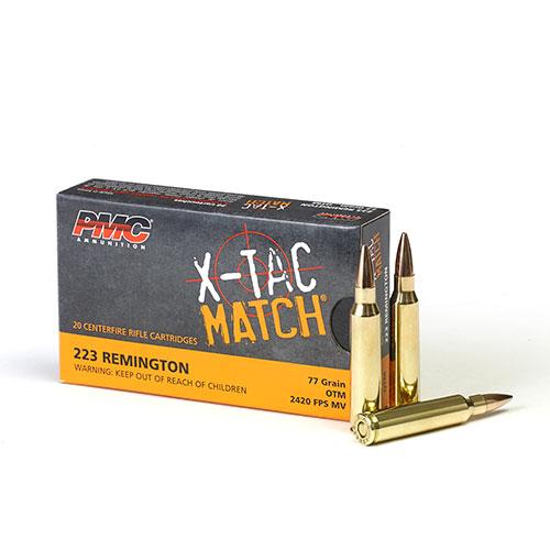 PMC X-TAC MATCH Rifle Ammunition .223 Rem 77 gr OTM 2420 fps 20/ct - Precision Shot Firearms
