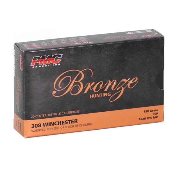 PMC Bronze Rifle Ammuntion .308 Win 150gr PSP 2820 fps 20/ct - Precision Shot Firearms