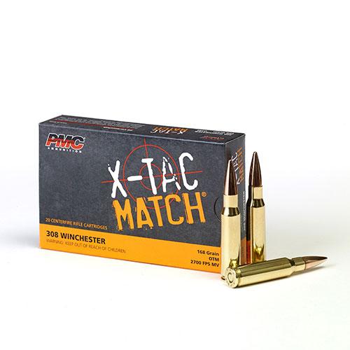 PMC X-TAC MATCH Rifle Ammunition .308 Win 168 gr OTM 2700 fps - 20/box - Precision Shot Firearms