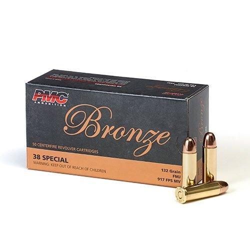 PMC Bronze Handgun Ammunition .38 Spl 132 gr. FMJ 917 fps 50/ct - Precision Shot Firearms
