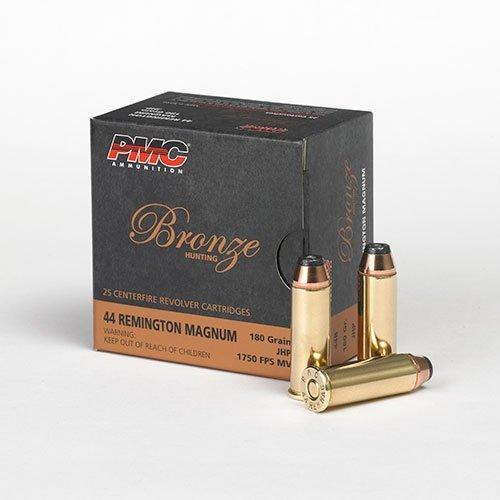 PMC Bronze Handgun Ammunition .44 Mag 180 gr JHP 1750 fps 25/ct - Precision Shot Firearms