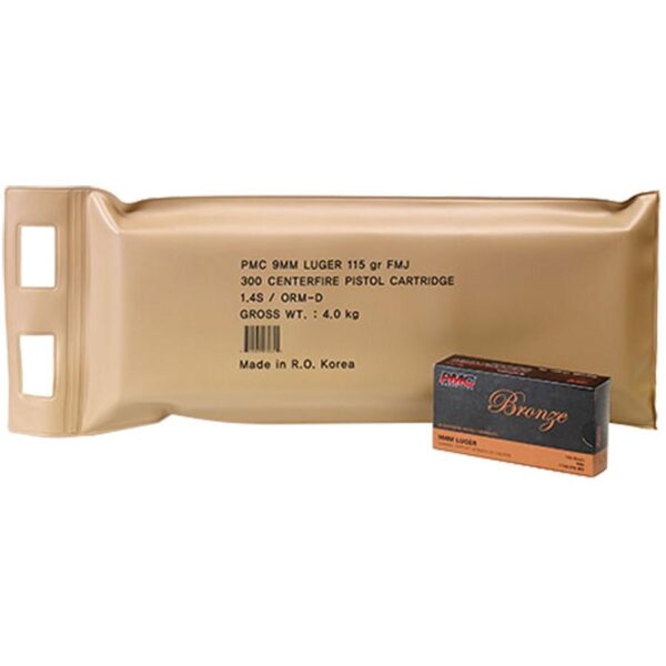 PMC Handgun Ammunition Battle Pack 9mm Luger 115 gr FMJ 1150 fps 300/ct (6 Box Battle Pack) - Precision Shot Firearms