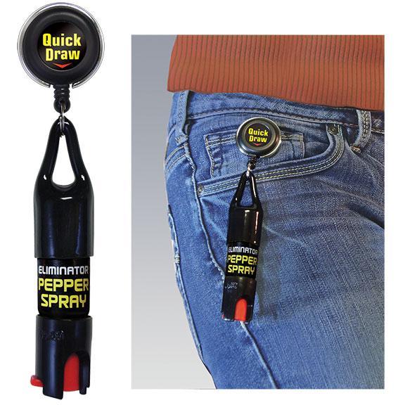Eliminator Quick Draw Retractable Key Ring Pepper Spray - Precision Shot Firearms