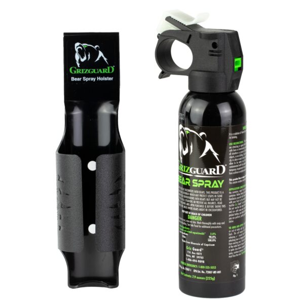 Griz Guard Bear Spray with Holster 7.9 oz Shrink Wrap Retail Packaging - Precision Shot Firearms