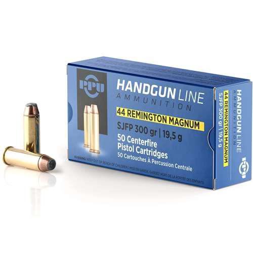 PPU Handgun Ammunition .44 Mag 300gr SJFP 1279 fps 50/ct - Precision Shot Firearms