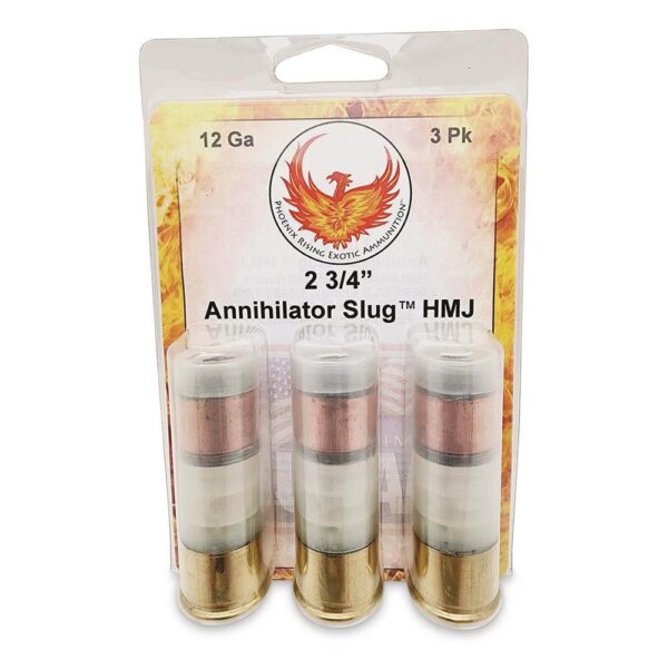 Phoenix Rising Annihilator Slug Shotshell 12ga 2-3/4" 485gr Slug 1540 fps 3/ct - Precision Shot Firearms