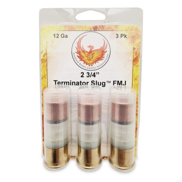 Phoenix Rising Terminator Slug Shotshell 12ga 2-3/4" 515gr FMJ Slug 1520fps 3/ct - Precision Shot Firearms