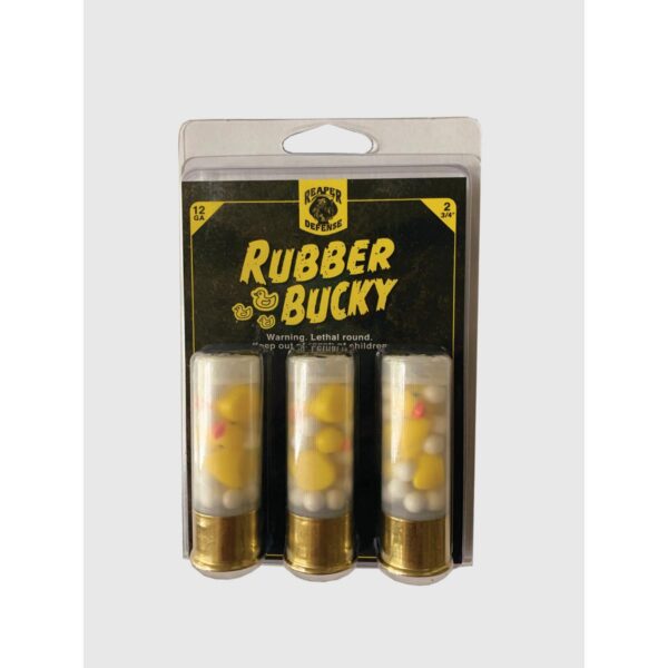 Reaper Defense Rubber Bucky Shotshell 12ga 2-3/4" Resin Duck Rubber Buckshot 3/ct - Precision Shot Firearms