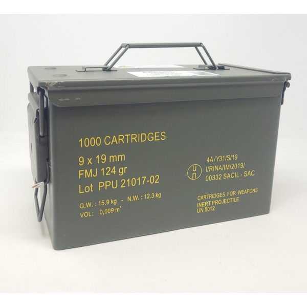 PPU Rangemaster Ammunition 9mm Luger 124gr FMJ 1263 fps 1000/ct (Metal Can) - Precision Shot Firearms