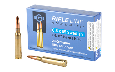 PPU 6.5X55 SWEDISH FMJ 139GR 20/200, SKU PPUPP6SWF