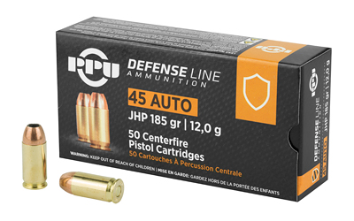 PPU 45ACP JHP 185GR 50/500, SKU PPUPPD45