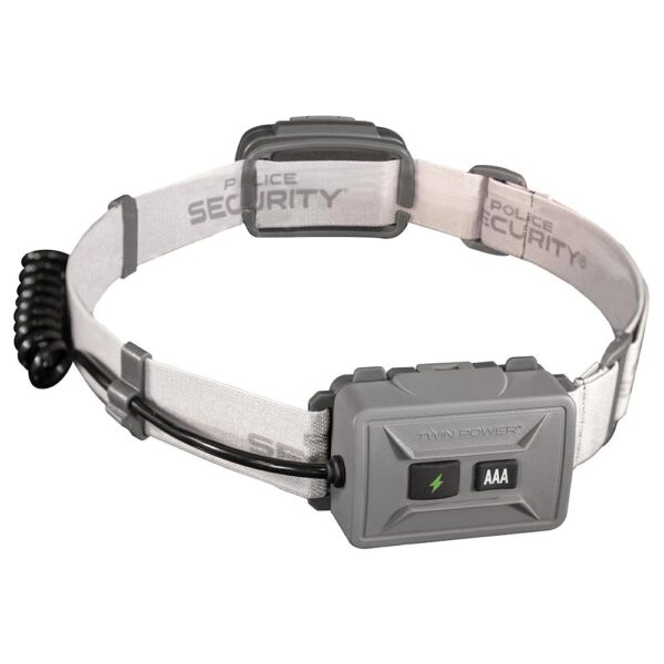Police Security Flashlights Twin Power LED Headlamp 550 Lumens White Grey - Precision Shot Firearms