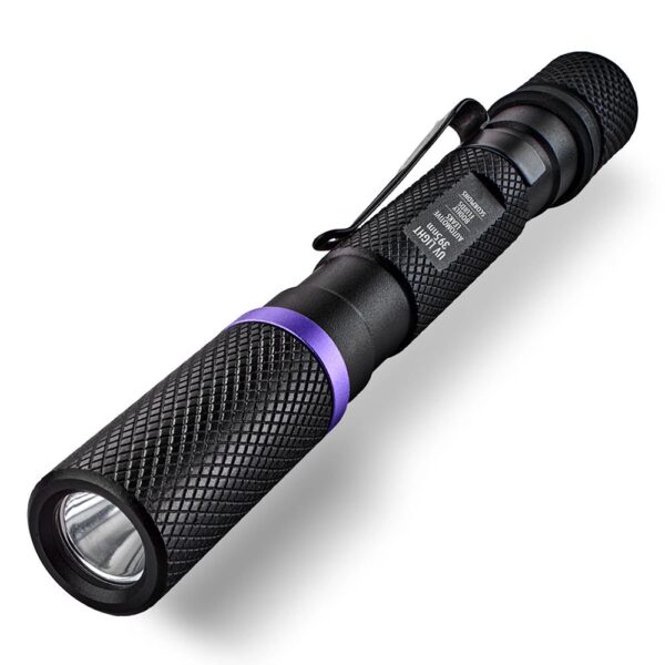 Police Security Flashlights UV Flashlight 395NM Black - Precision Shot Firearms