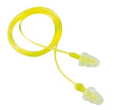 Peltor Sport Tri-Flange Corded Reusable Earplugs Neon Yellow 3 pair/pk - Precision Shot Firearms