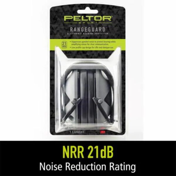 Peltor Sport RangeGuard Electronic Ear Muffs 21dB Grey - Precision Shot Firearms