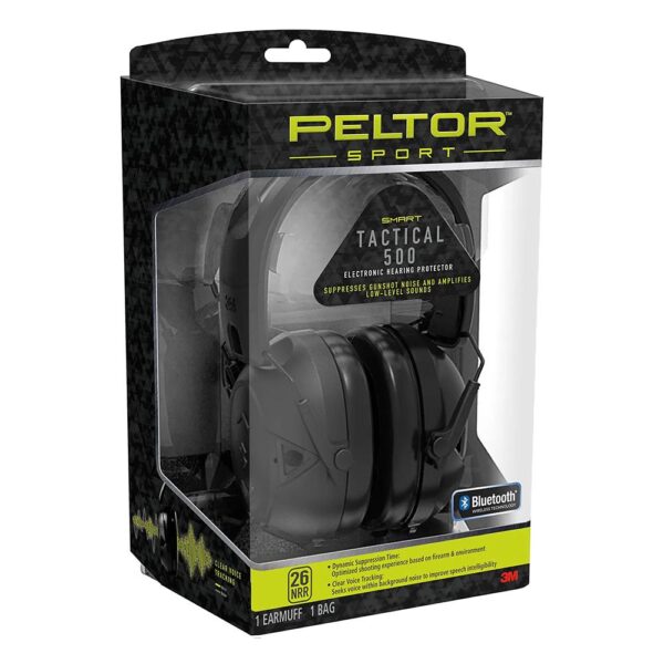 3M Peltor Sport Tactical 500 Electronic Hearing Protection Ear Muffs 26dB - Precision Shot Firearms
