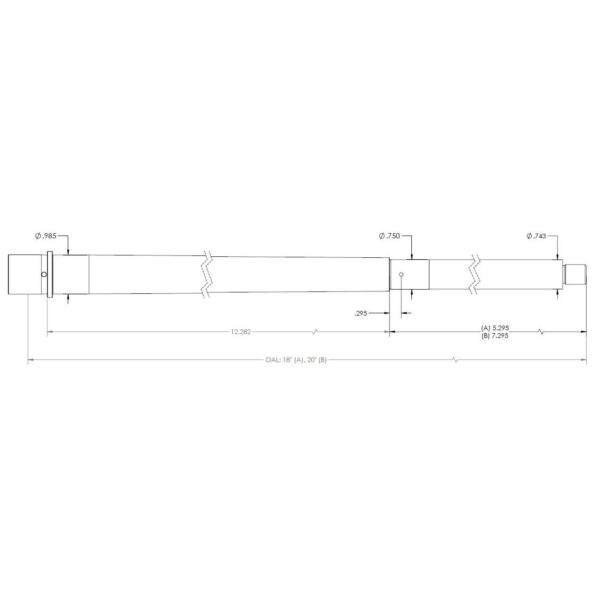 Proof Steel Drop in Barrel for Rifle Gas System AR-15 Compatible Firearms 223 Wylde 20" 1:8 Twist 1/2-28 - Precision Shot Firearms