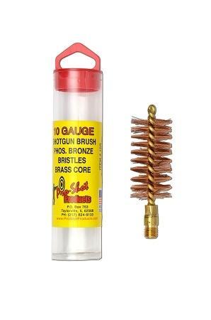 Pro-Shot Phosphorus Bronze Bristles/Brass Core Shotgun Bore Brush (5/16-27 Thread) 10 ga - Precision Shot Firearms