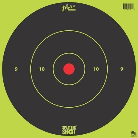 Pro-Shot Splatter Shot 12" Green Bullseye Tag Paper Target 5/ct - Precision Shot Firearms