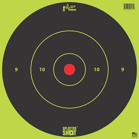 Pro-Shot Splatter Shot 12 in Green Bullseye Tag Paper Target 5/ct - Precision Shot Firearms