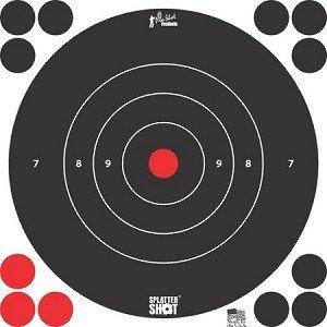 Splatter Shot 12" White Bull's-Eye Target 5/ct - Precision Shot Firearms