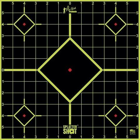Pro-Shot Splatter Shot 12" Green Sight In Target - Peel-and-Stick 5/ct - Precision Shot Firearms