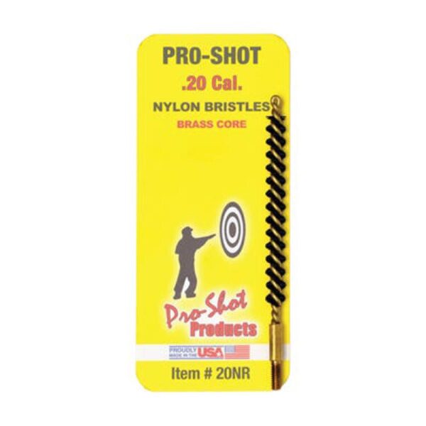 Pro-Shot Nylon Rifle Bore Brush with Brass Core (5/40 Thread) .20 cal - Precision Shot Firearms