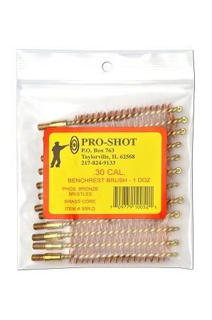 Pro-Shot Benchrest Phosphorus Bronze Rifle Cleaning Brushes .30 cal 12/ct - Precision Shot Firearms