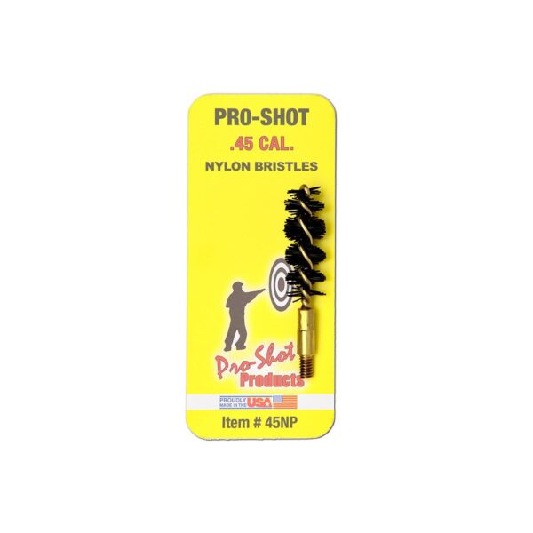 Pro-Shot Nylon Pistol Bore Brush with Brass Core .45 cal - Precision Shot Firearms
