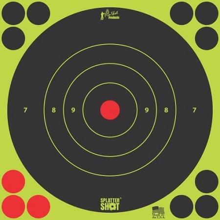 Pro-Shot Splatter Shot 8" Green Bullseye Target 6/ct - Precision Shot Firearms