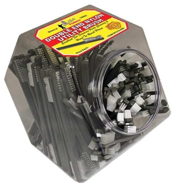 Nylon Double End Brushes Bulk Packaged in Globe Merchandiser 150 Qty. - Precision Shot Firearms