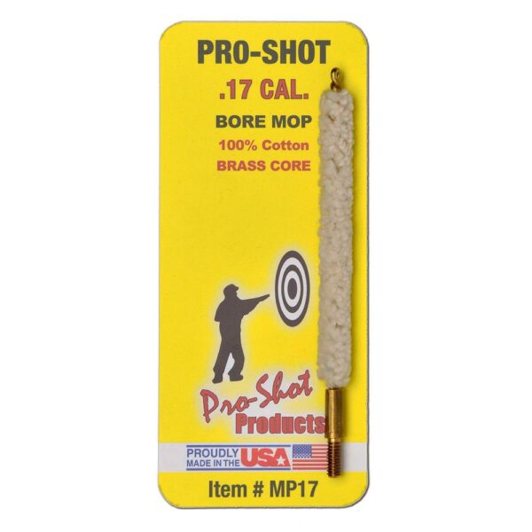 Pro-Shot Cotton Bore Mop (5/40 Thread) .17 cal - Precision Shot Firearms
