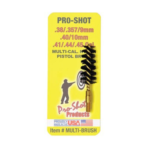 Pro-Shot Nylon Pistol Bore Brush with Brass Core .38-.45 Multibrush - Precision Shot Firearms